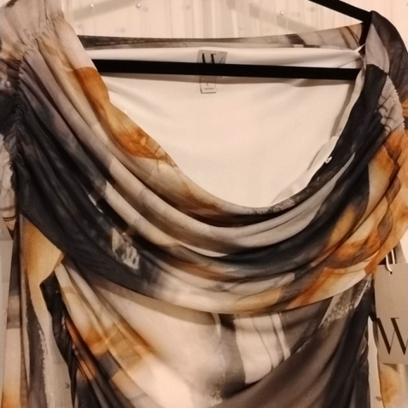 Worthington Women's Smoke Drape Neck Blouse, Size: L, NWT - Picture 8 of 9